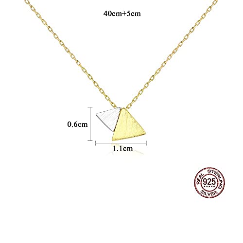 Pendentif collier en argent sterling de style géométrique triangle - 3