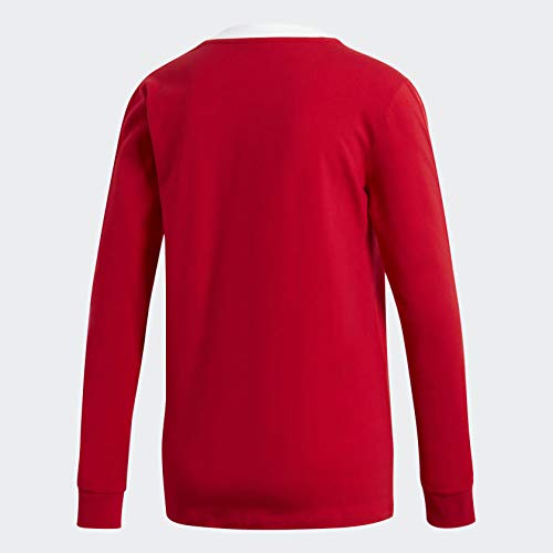 adidas Originals Women's 3-Stripes Long-Sleeve Tee, Scarlet, Medium