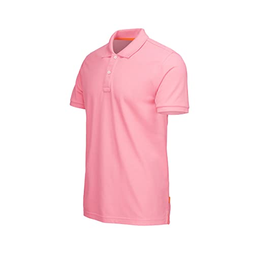 Image of SWIMS Sunnmore Polo Shirts for Men, Mens Short Sleeve Polo Tshirts, Casual Golf Collared Summer Tees, Quick Dry Sports Athletic 100% Pima Cotton Pique Slim Fit Basic T-Shirts (Blush Pink, M)