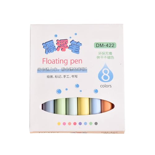 Image of JOUET Magic Floating Water Painting Pens, 8 Colours Erasable Markers Set for Kids and Adults, Quick-Drying Whiteboard Markers for Smooth Surfaces