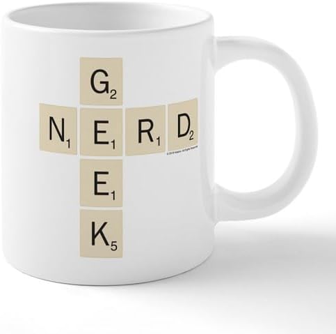 CafePress Scrabble Geek Nerd 20 Oz Ceramic Mega Mug 20 oz Ceramic Coffee Mega Mug