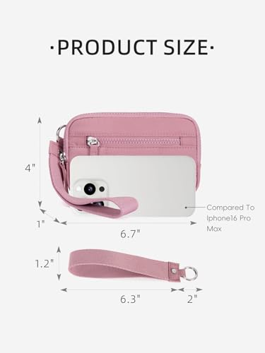 Image of WESTBRONCO Wristlet Wallets for Women - RFID Blocking Quilted Nylon Phone Wallet, Card Holder Purse for Travel & Everyday Use