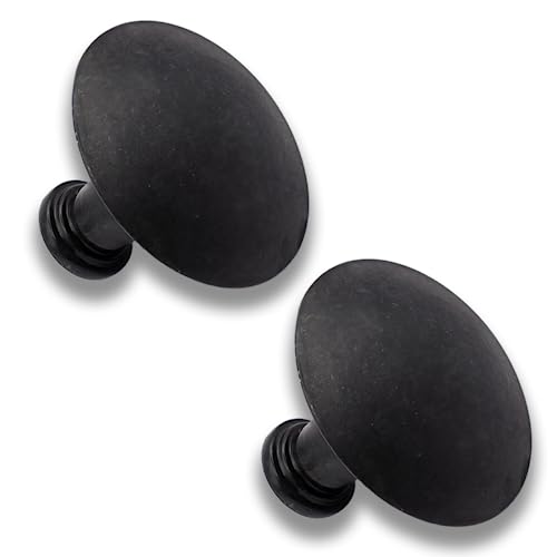 Ersatz-Knauf & Schrauben passend für IKEA HEMNES Knöpfe 32 mm graphit (2 Stück)