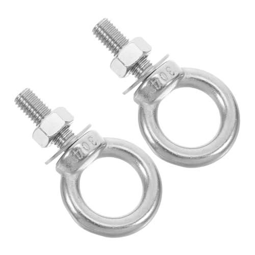 SUPVOX 2pcs Heavy Duty Stainless Steel Swing Hooks with Male Thread Easy Installation for Use Versatile Mounting for Hammocks and Swings High Load Capacity