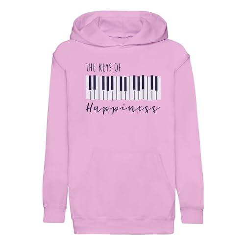 Sweat à capuche musique enfant avec motif instrument piano original et confortable