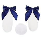 CONGARTENO ヘルメット用着脱式うさぎ耳装飾品 ぬいぐるみ素材 軽量簡単取付 ユニセックスバイク自転車ヘルメット向け 帽デコレーション