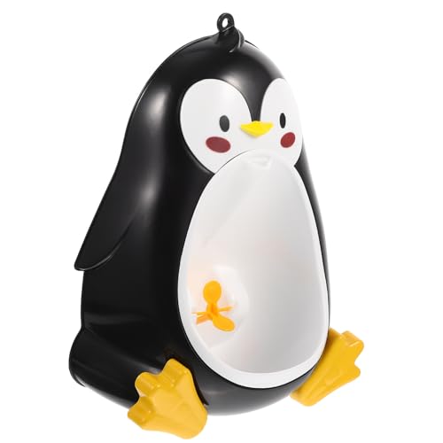 POPETPOP Urinoir D'apprentissage Pot Mural pour Garçons en ABS Noir Grosse Capacité et Ventouses pour Garçon et Filles pour Salle de Bain