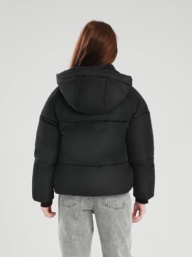 maoo garden Girls Puffer Winter Jacket Fleece Lining Heavyweight Water-Resistant Coat for Big Kids3