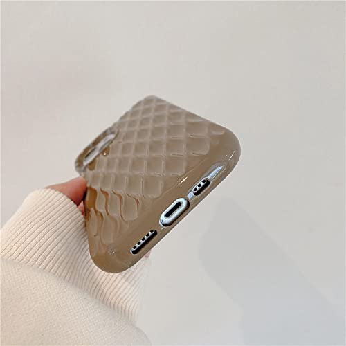 Coque de luxe marron pour iPhone 13 et 14 Pro Max au style géométrique - 6