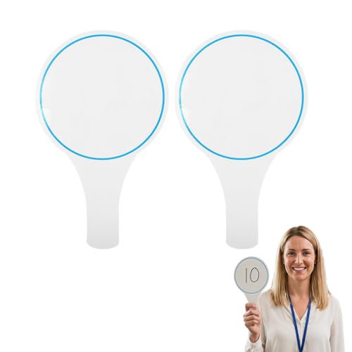 Veemoon Mr and Mrs Handheld Dry Erase Paddles 2pcs Foam Dry Erase Answer Paddles Blank Answer Scoreboard Double Sided Quick Responses Sign Small White Board for Auctions Events Classrooms and Office