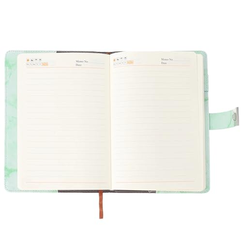 Carnet de notes créatif vert avec verrou à code et finitions délicates
