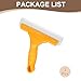HARFINGTON 3pcs Squeegee 6 Inch Length Auto Water Blade Shower Squeegee with Non-Slip Handle for Car Windshield Window Cleaner Glass Door, Yellow