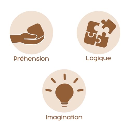 Smoby Little Pyramide Culbuto – 5 Ringe zum Stapeln – Wippspiel – Lernen der Farben und Koordination der Gesten – ab 12 Monaten – Französisches Produkt