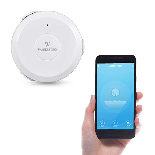 AC Powered Smart Wi-Fi Water Sensor with 6ft/1.8m Cable, Flood and Leak Detector
