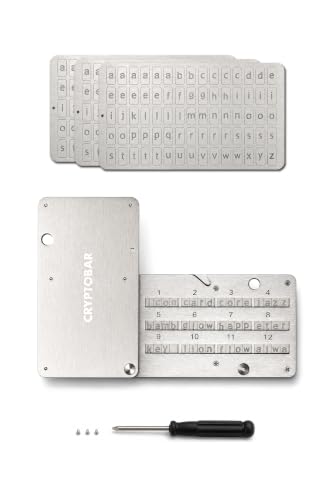 [CRYPTOBAR] CORE ビットコイン ウォレット ハードウェアウォレット用 ステンレス SUS304 暗号資産 仮想通貨 シードフレーズ 復元フレーズ 保管 高耐熱1450度 スチールウォレット BIP39 24語対応 CNC深彫りタイル文字 意匠登録済 物理保存 ストレージ