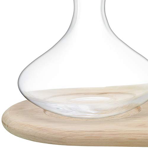 Lsa International Wine Oak Cheese Board & Wine Carafe, 47.4 Fl Oz/H8.5In, Clear #TOP2