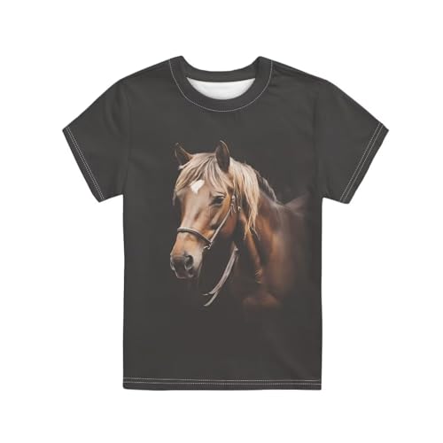 Image of JEOCODY Boys Girls Graphic Tees Funny 3D Printed Short Sleeve T-Shirts 3-16T