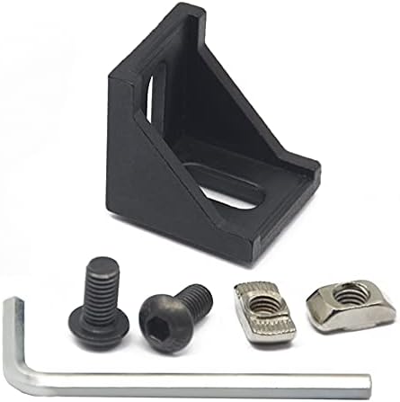 Iverntech 10pcs 35x39mm Corner Bracket for 4040 Aluminum Extrusion Profile 2 Hole Inside Brackets Connector with 20Pcs M8 Screws + 20Pcs M8 T Nuts