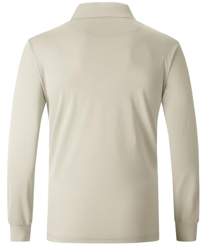 Image of SWISSWELL Long Sleeve Polo Shirts for Men collared Performance Golf Shirts Casual Workwear Office