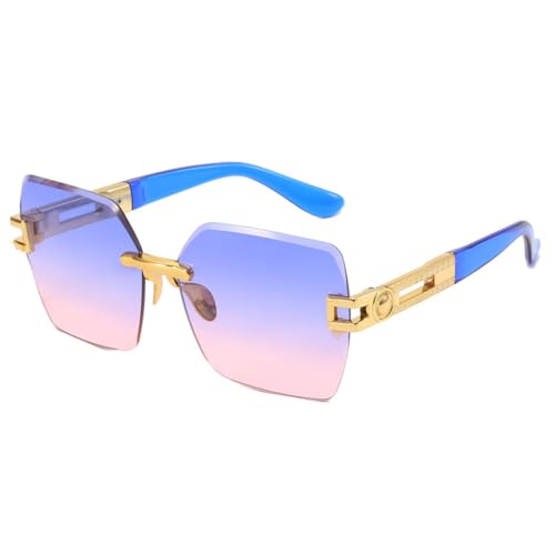 Lunettes de soleil de plage pour femmes sans bordure verres colorés