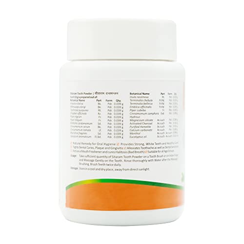 Image of Sitaram Ayurveda Tooth Powder | Herbal Oral Care Powder with Arimedha, Pippali, and Triphala | Supports Gum Health, Teeth Cleaning & Fresh Breath | Traditional Ayurvedic Formula | 50 g