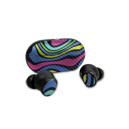 Image of Carbon Fiber Skin Compatible with Beats Solo Buds - Fluorescent - Premium 3M Vinyl Protective Wrap Decal Cover - Easy to Apply | Crafted in The USA by MightySkins
