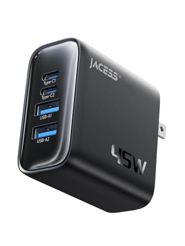 合計45W PD 急速充電器 type-c 【四台同時に充電可能・超軽量・極小型】usb コンセント iPhone タイプc 充電器 usb c 4ポート 2C 2A 携帯 に便利 出張·旅行 PD3.0/QC3.0/PPS/SCP規格/PSE認証済 MacBook/タブレットPC用/ノートpc/iPad/iPhone17/Androidなど対応