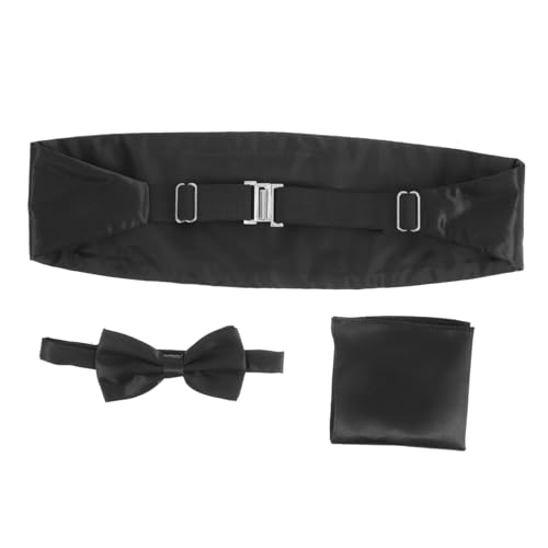 Catálogo para Comprar On-line Fajines para Hombre favoritos de las personas. 47 SHERCHPRY 3piezas Conjunto De Cummerbund Pajarita y Pañuelo Para Hombre De Satén Negro Accesorios Formales Para Traje De Tuxedo
