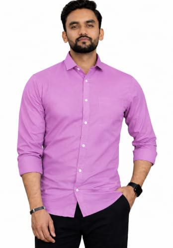 Image of Men Cotton Blend Full Sleeve Shirt for Man | Casual Business Party Festival Regular Fit, Long Sleeve with Chest Pocke | Formal Shirt for Men