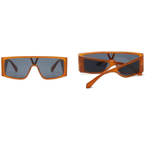 Lunettes de soleil une pièce carrées UV400 pour homme et femme