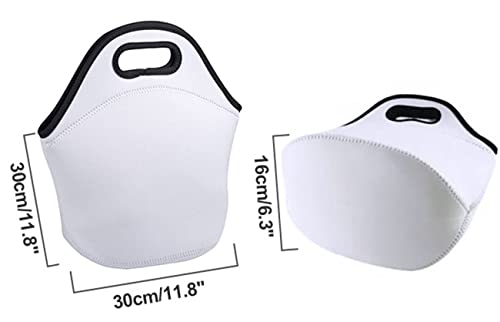 Calca 11.8" X 11.8" Sublimation Lunch Box Tote Bag Insulated Neoprene Thermal Food Lunch Cooler Bags For Sublimation Printing Diy, 6Pcs / Pack (Model 3) #TOP1