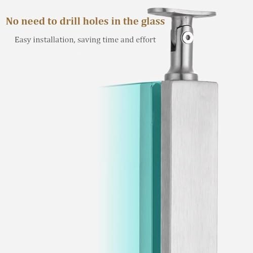 Tempered Glass Railing Post – Support for Balcony, Deck & Stair ils, Perfect for Safety & Modern Design, Easy Installation, Weather-Resistant