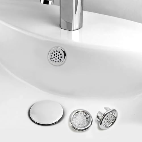 Waschbecken Überlauf Abdeckung,DanziX 8 Stück Universelle Waschbecken Überlauf Abdeckung, Waschbecken Überlauf Ring,für Küche, Bad, Waschbecken Loch