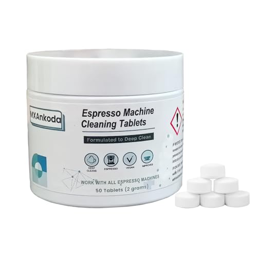Coffee Maker Cleaner Descaler Tablets(50 Counts), Descaling Solution for Brevle, Nespres, Keurig, Ninja, Delonhi, Miele, Gaggia, Removes Limescale, Oil Buildup for Universal & Espresso Coffee Machine