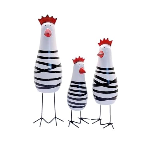 JZK 3 Piezas Adornos Pollo Madera, Juego 3 Figuras de Pollo, pequeño Adorno de alféizar Ventana de Cocina, Peculiar Escultura de decoración del hogar, Divertido Adorno de Escritorio de Oficina