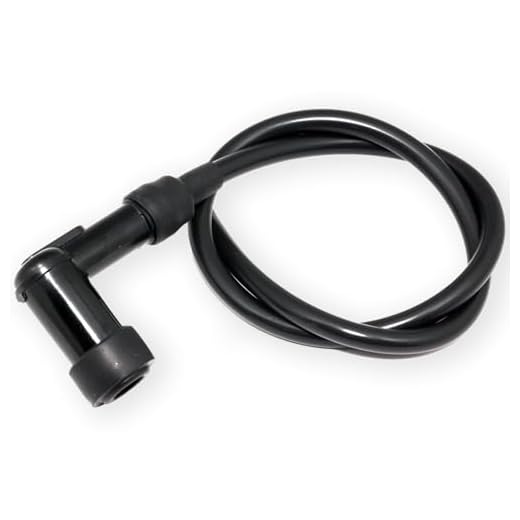 Easyboost Antiparasite Noir avec Fil de Bougie Haute tension 50cm Capuchon Haute Qualité pour Scooter Moto 50cc pour MBK Booster Nitro AM6 Derbi MBK 51 103 Rieju Tronçonneuse Tondeuse Débroussailleuse