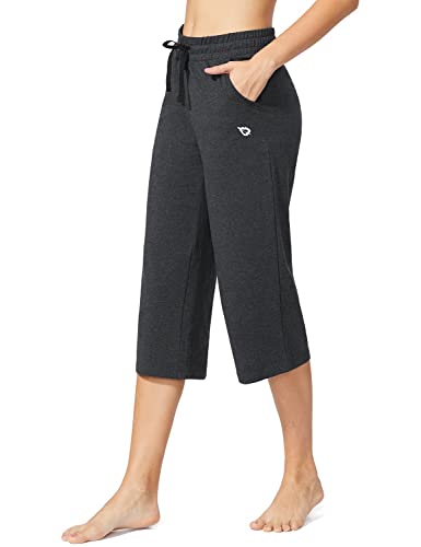BALEAF-Womens-Active-Yoga-Lounge-Capri-Pocketed-Walking-Crop-Pants