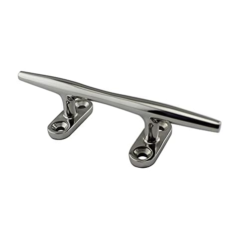 Bootsklampe,MoreChioce Bootsklampe Hohle Belegklampe 316 Edelstahl Marine Klampe Strapazierfähige Bootsdockklampe Yachten Festmacherklampe Hohlsockelklemme Boote Dock Deck Anlegeklampen,5Zoll 125mm Cover