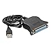 JzcsdkSIL Black 80cm USB 2.0 to DB25 25Pin Female Port Print Converter Parallel Communication Adapter Cable for Printer