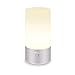 SOLLED LED Table Lamp, Sensor Touch Bedside Lamp, Dimmable Warm White Night Light, RGB Color Changing Modern Desk Lamp Nightstand Lamp For Bedroom - White