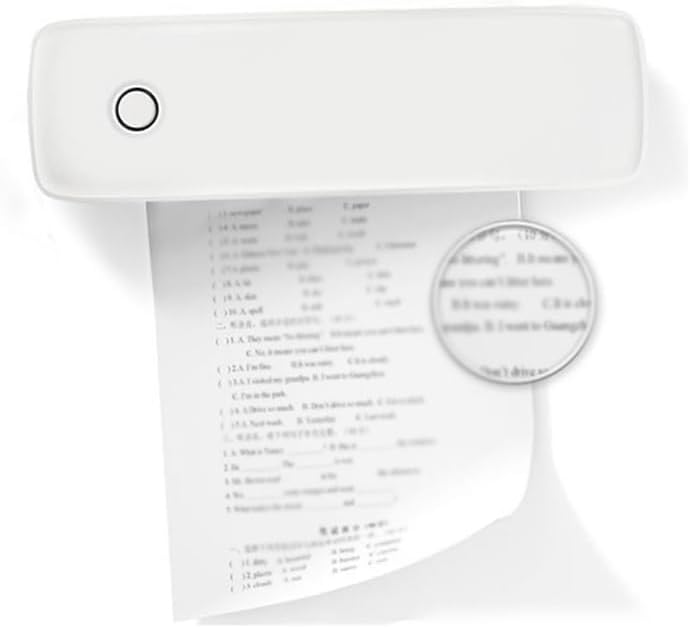 Portable Printer Office Mini Inkless Printer Small Household A4 Thermal Printer