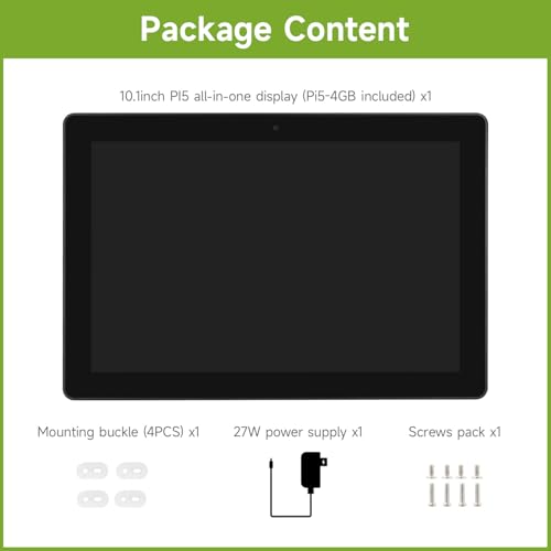 Image of waveshare Industrial HMI All-in-one 10.1inch Touch Display, Compatible with Raspberry Pi 5 (Included), Supports Dual 4K HDMI Output, 10-Point Touch, Aluminum Alloy Case, Efficient Heat Dissipation