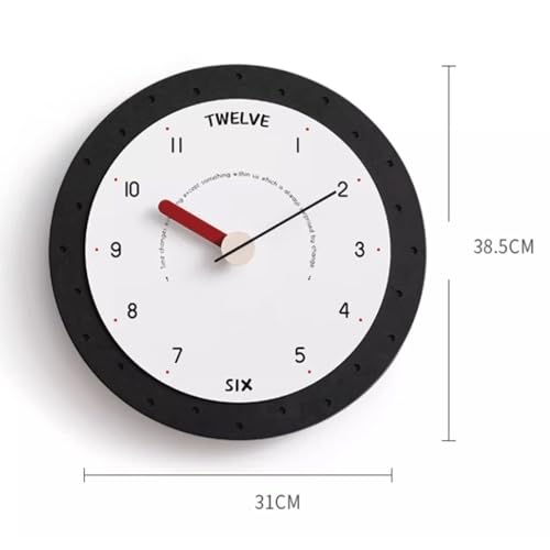 Horloge murale de maison à la mode style épuré pendule verte