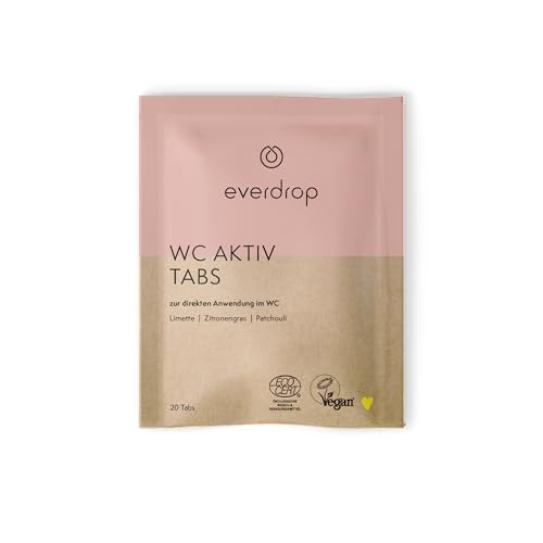 everdrop WC-AKTIV-TABS 20Stück TIEFENREINIGUNG DANK PROBIOTIKA 100% Inhaltsstoffe natürlichen Ursprungs