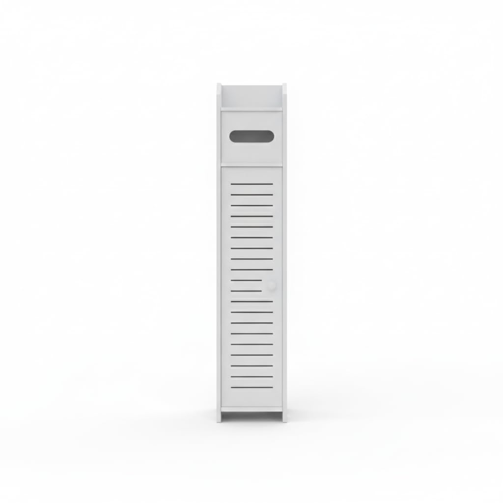 Bdit Porta Oggetti da Bagno Slim Salvaspazio con Apertura Push to Open – Mobile Bagno Verticale Bianco 79x15x15 cm, Armadietto Porta Carta Igienica, Detergenti e Accessori, Resistente all’Umidità