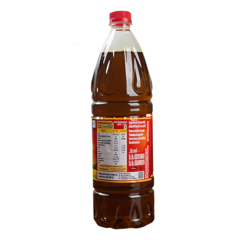 Image of Sarfa 1L Bottle Kachi Ghani Cold Pressed Mustard Oil | Pure, Chemical-Free, and Rich in Heart-Healthy MUFA & PUFA | Zero Cholesterol, with a Rich Aroma and Flavor | Ideal for Cooking and Pickles