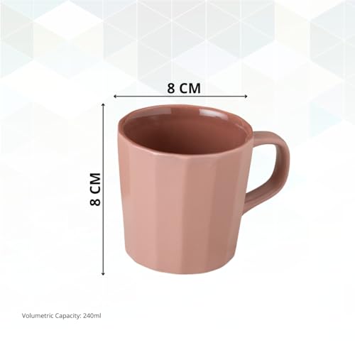 Image of Clay Craft Fine Ceramic Armada Lilac Coffee Mug Set of 6, Cups for Tea & Coffee, Mug Set, Gift Set, Elegant Design for Home and Kitchen and Can Be Gifted to Your Loved Ones On Any Occassions