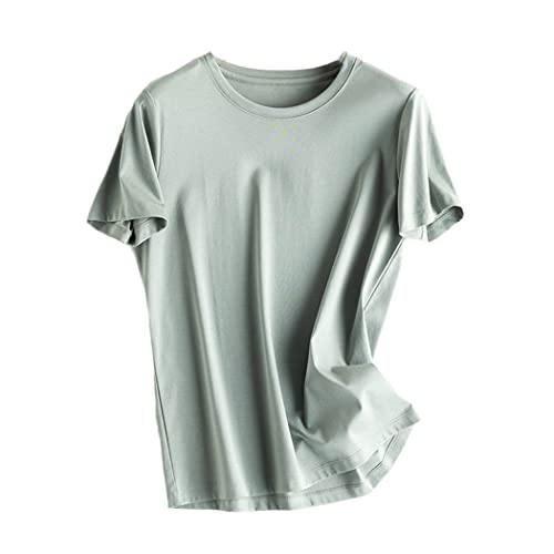 T-shirt en soie d'été pour homme col rond coupe confort taille M