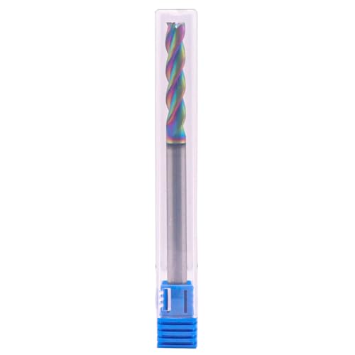 Image of 1 /4 inch 3 Flute Solid Carbide Long End Mill, 3 inch Overall Length, DLC Coated | 37 Helix, 1 /4 inch Cutting Dia, 1 /4 inch Shank Dia, 1-1 /8 inch Length of Cut for Milling Aluminum and Copper, Square End