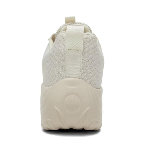 Image of Womens Walking Shoes Arch Support Non Slip Work Lace up Sneakers Breathable Lightweight Comfort Wedge Platform
